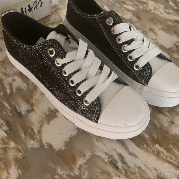 Sparkly Black Sneaker - Picture 3 of 3